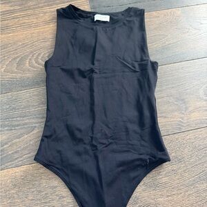 Black Sleeveless Bodysuit